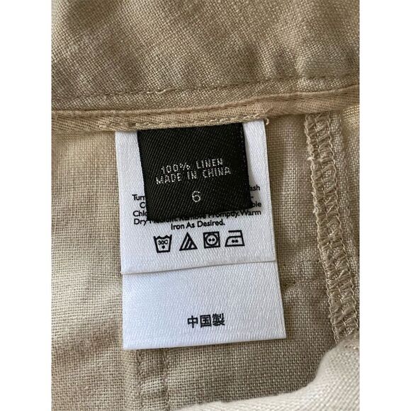 Eddie Bauer Linen Midi Skirt Tan Size 6 - Picture 4 of 14